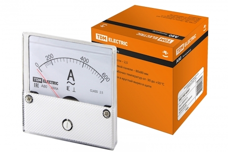 TDM ELECTRIC SQ1102-0247 Амперметр А80 600А/5А-2,5, трансформаторного включения, (поверенный), TDM